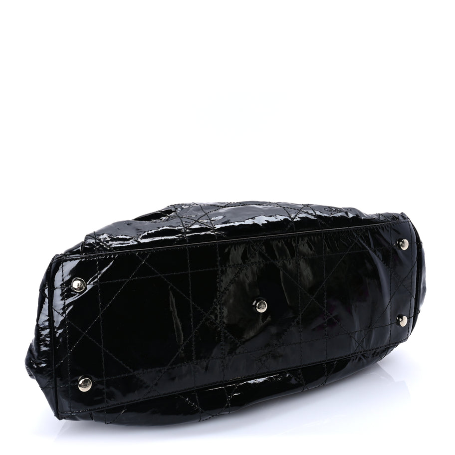 Christian Dior Patent Cannage Medium Le Trente Tote Black Image 3