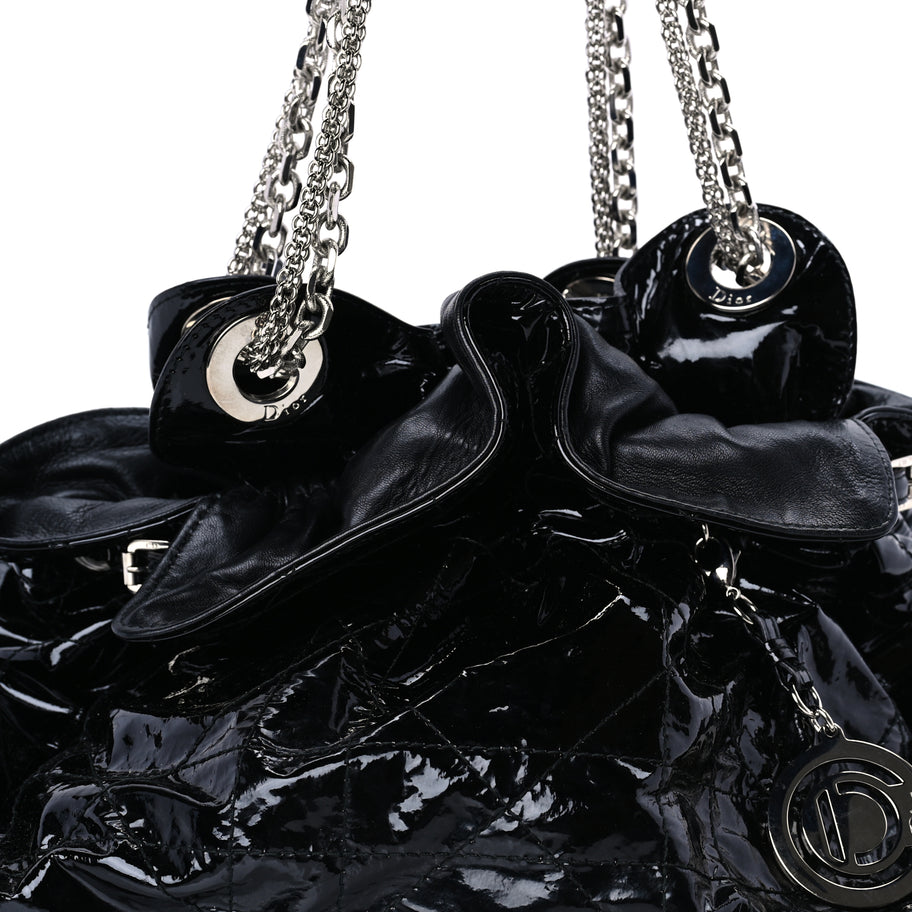 Christian Dior Patent Cannage Medium Le Trente Tote Black Image 6