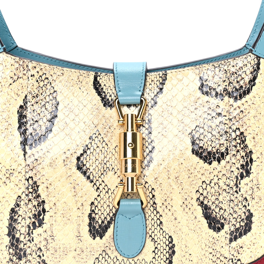Gucci Snakeskin Calfskin Small Jackie 1961 Hobo  Multicolor Image 6