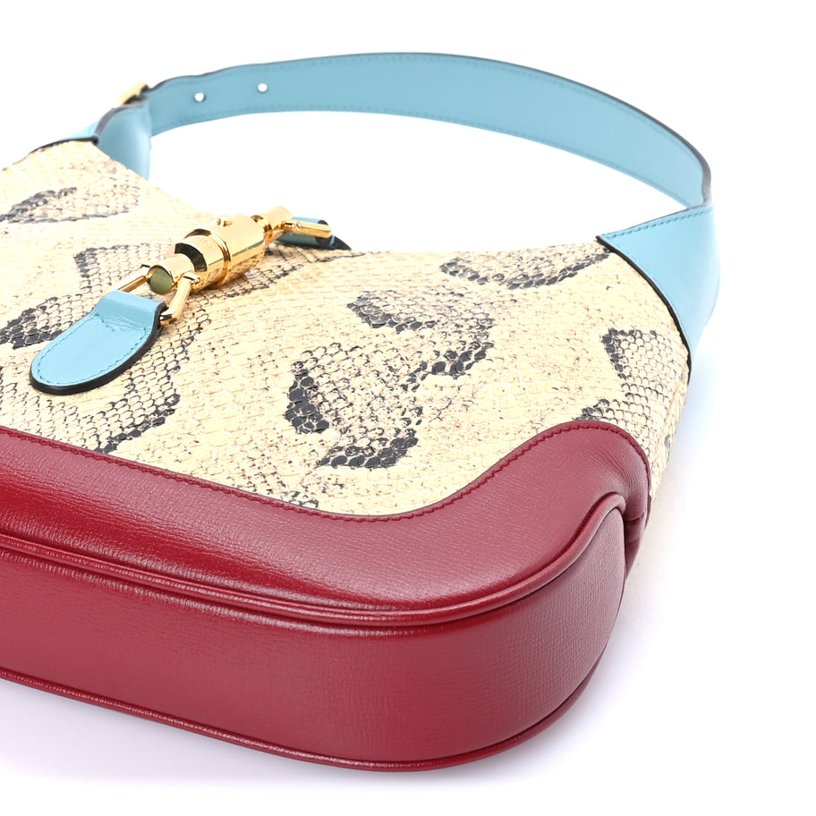 Gucci Snakeskin Calfskin Small Jackie 1961 Hobo  Multicolor Image 8
