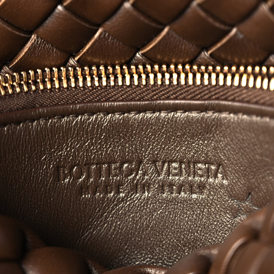 Bottega Veneta Nappa Intreccicio Padded Small Cobble Shoulder Bag Light Brown Image 5