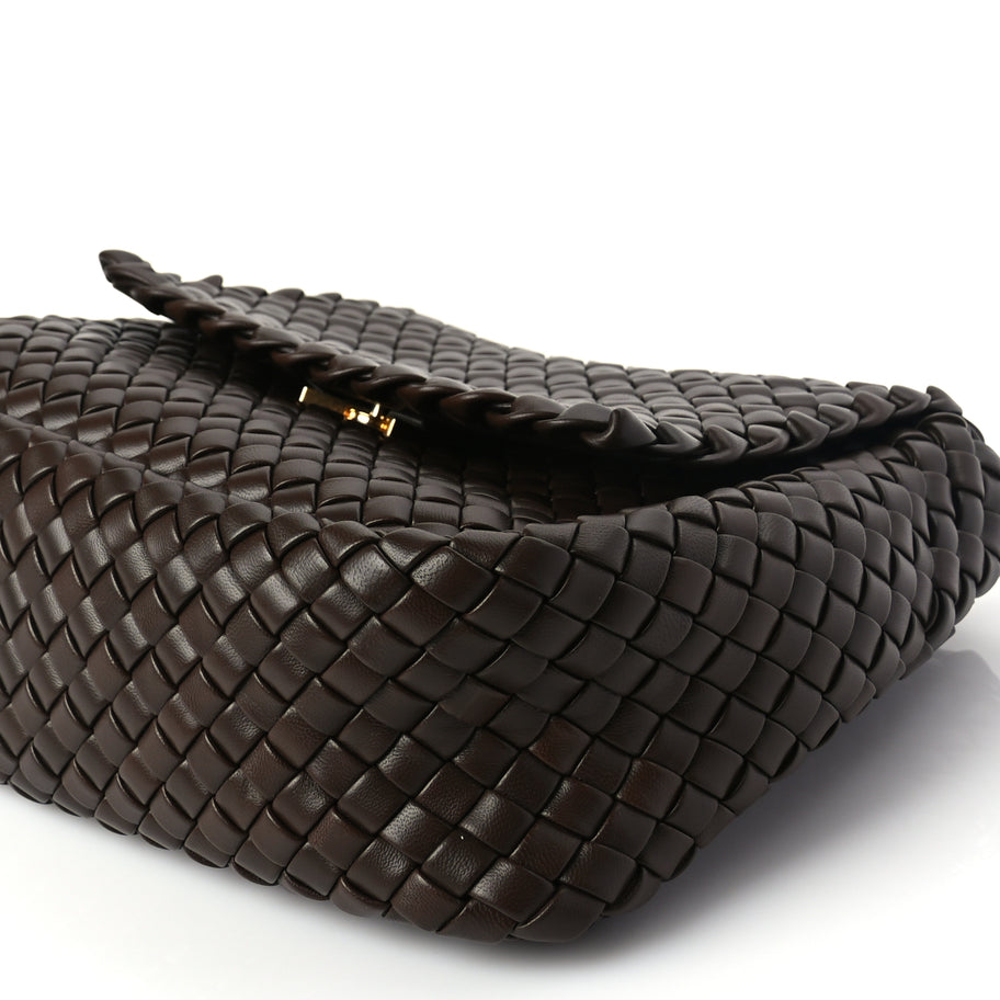 Bottega Veneta Nappa Intreccicio Padded Small Cobble Shoulder Bag Light Brown Image 8