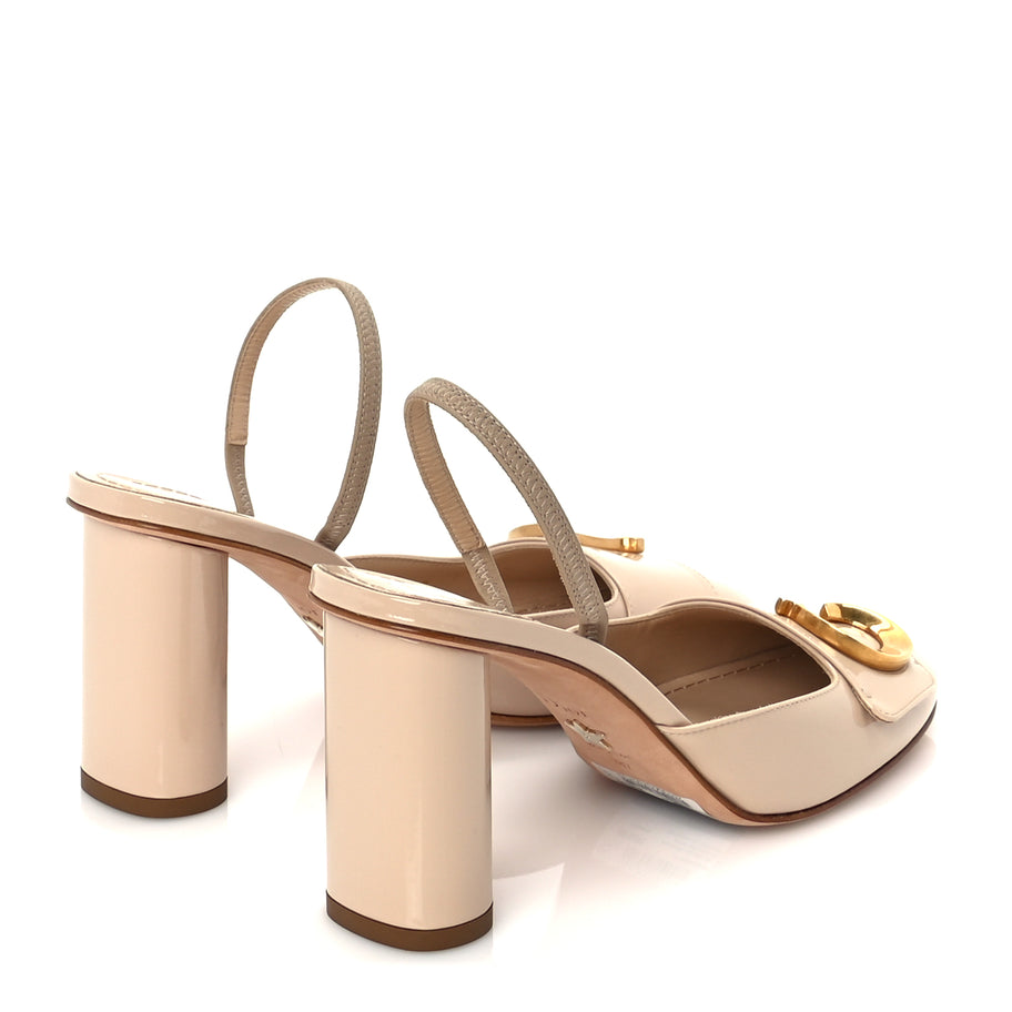 Christian Dior Patent Calfskin C'est Dior 80mm Slingback Sandals 37  Chair Image 3