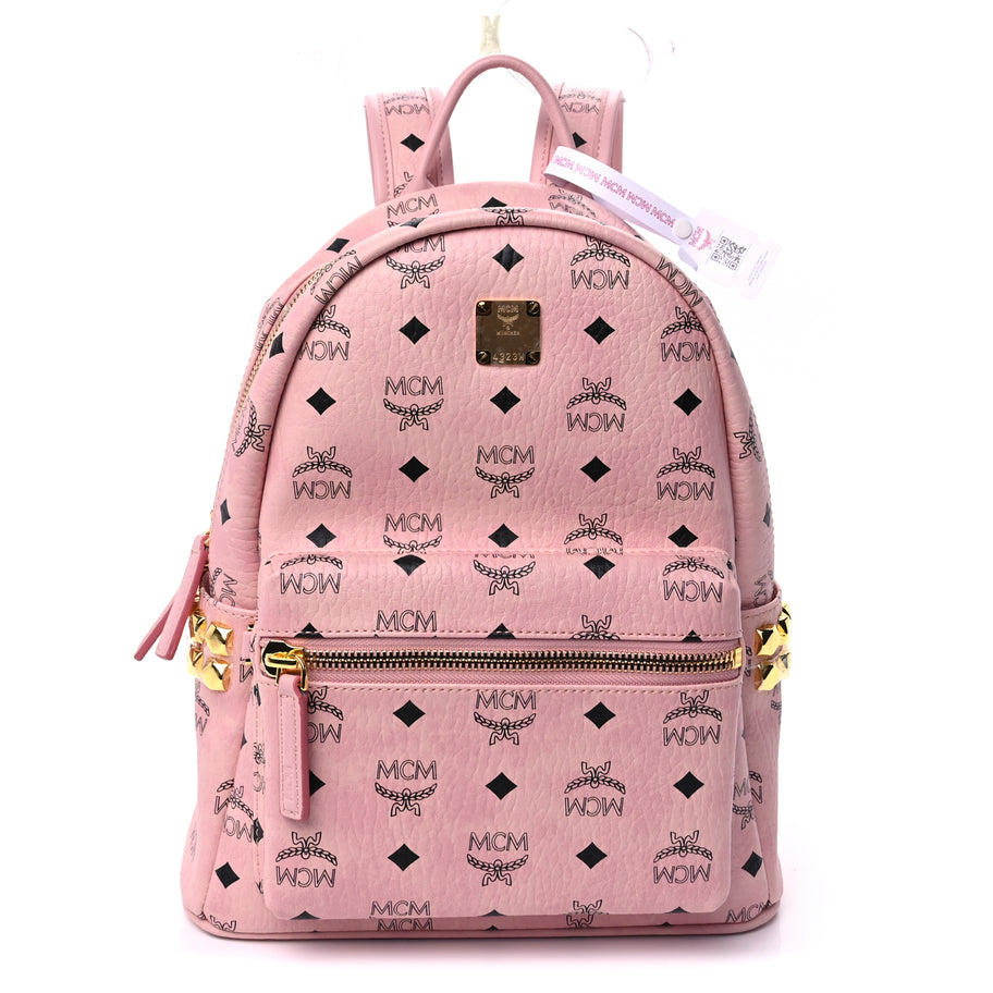 MCM Visetos Small Side Stud Stark Backpack  Soft Pink Image 1