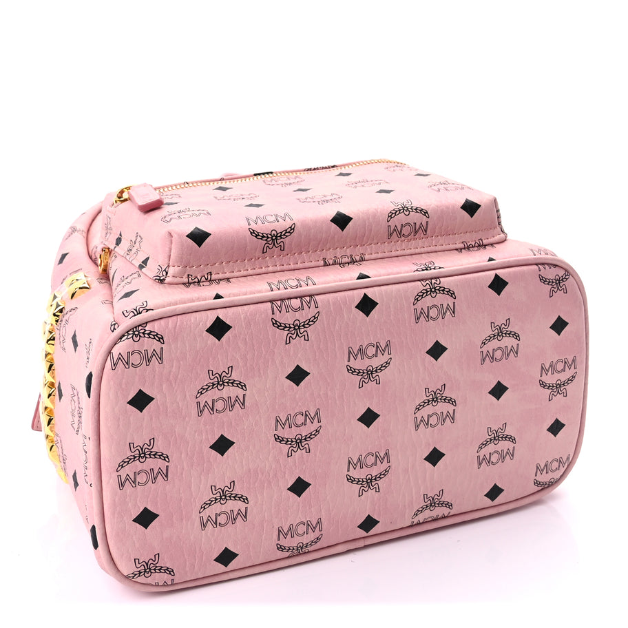 MCM Visetos Small Side Stud Stark Backpack  Soft Pink Image 3