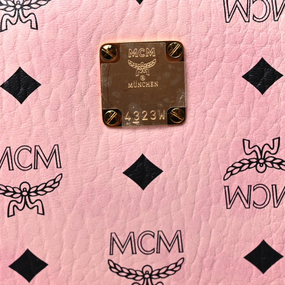 MCM Visetos Small Side Stud Stark Backpack  Soft Pink Image 6