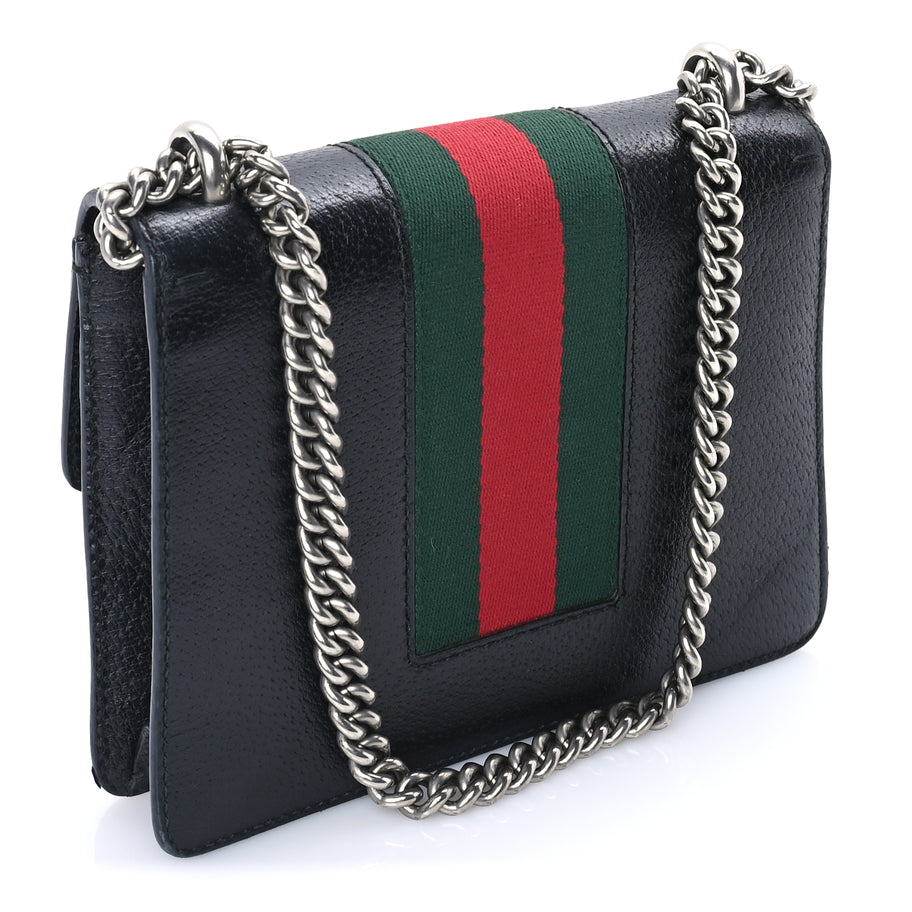 Gucci Calfskin Web Mini Dionysus Shoulder Bag Black Image 2