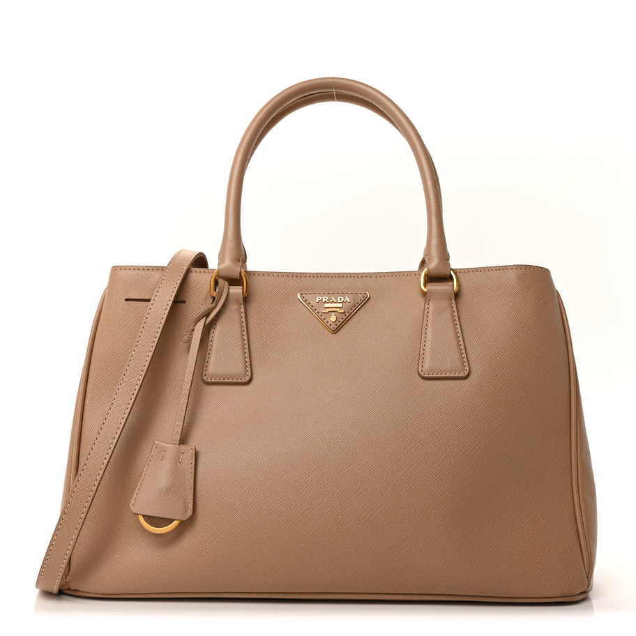 Prada Saffiano Lux Medium Tote  Sabbia Image 1