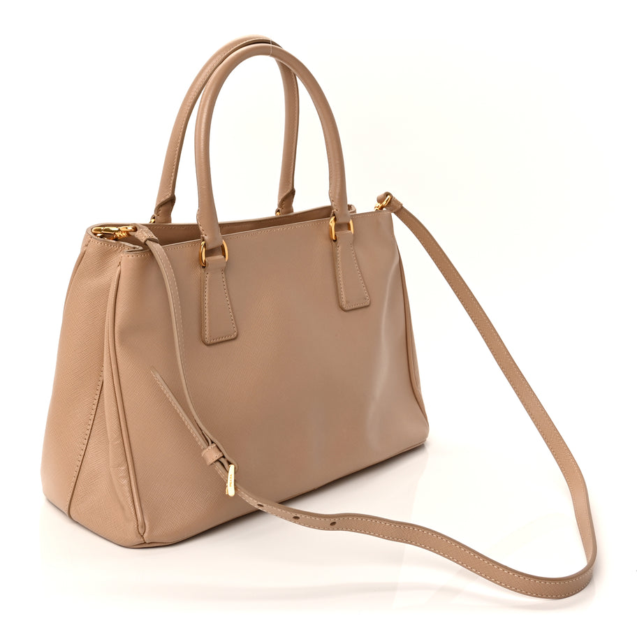 Prada Saffiano Lux Medium Tote  Sabbia Image 2