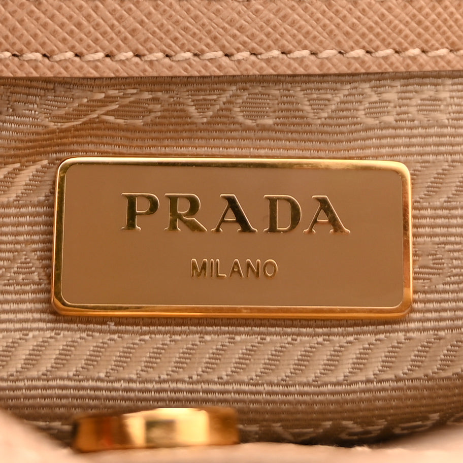 Prada Saffiano Lux Medium Tote  Sabbia Image 5