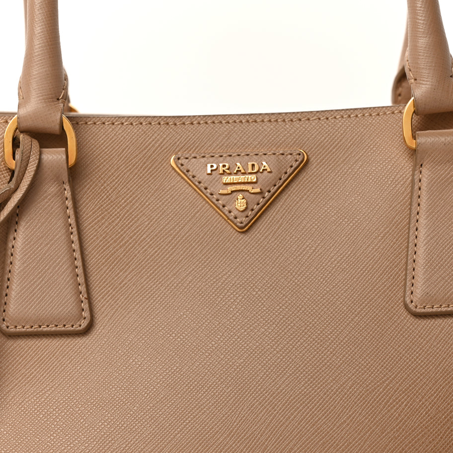 Prada Saffiano Lux Medium Tote  Sabbia Image 6
