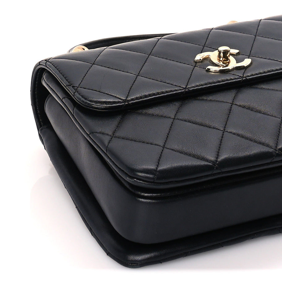 Chanel Lambskin Quilted Small Trendy CC Dual Handle Flap Bag  Black Image 8