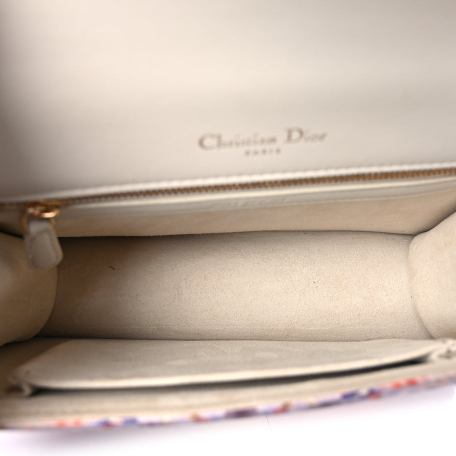 Christian Dior Calfskin Printed Small KaleiDiorscopic Diorama Flap Bag  Latte Multicolor Image 4