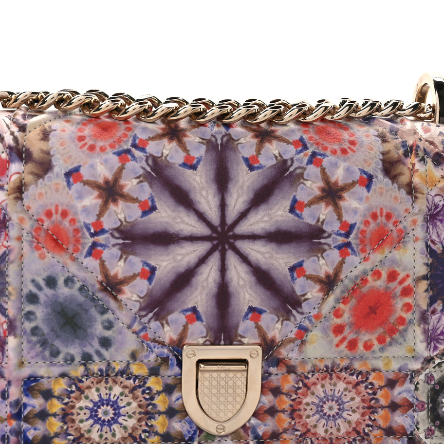 Christian Dior Calfskin Printed Small KaleiDiorscopic Diorama Flap Bag  Latte Multicolor Image 6