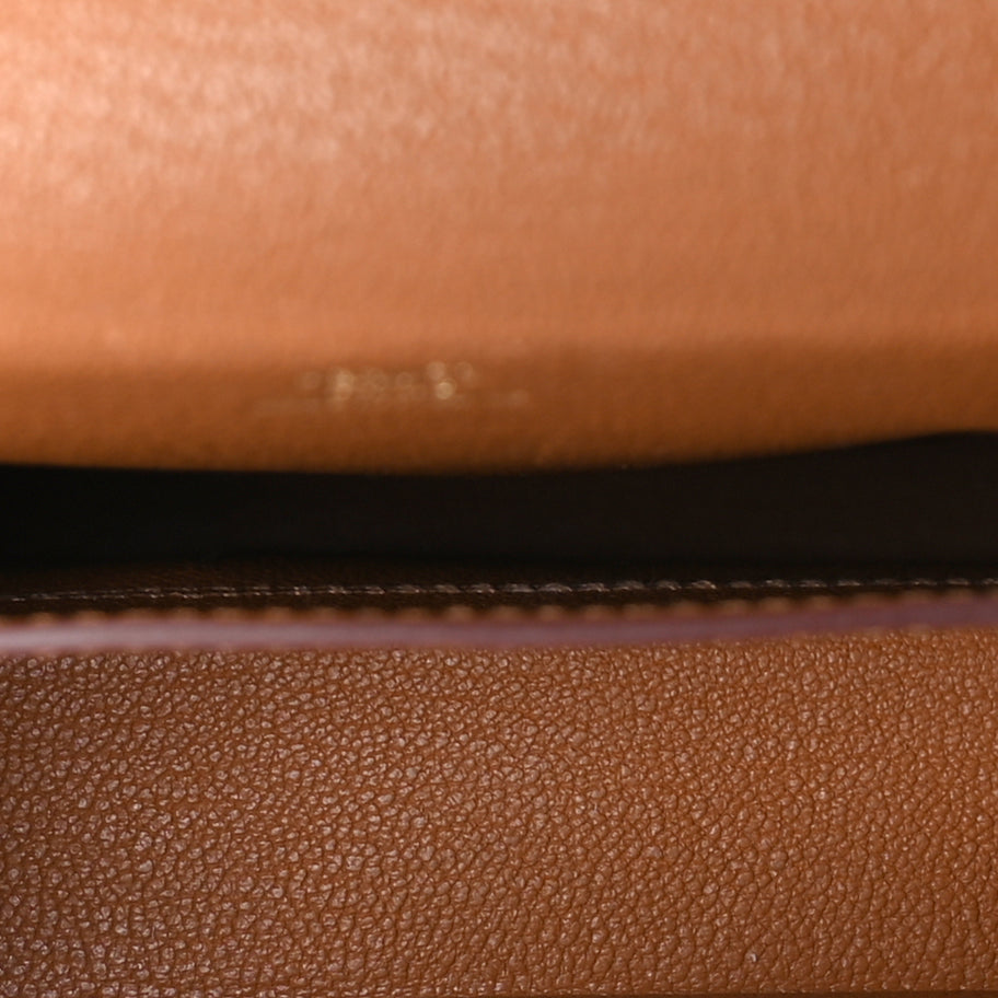 Hermes Epsom Kelly Multi Pocket Pochette To Go Gold Image 5
