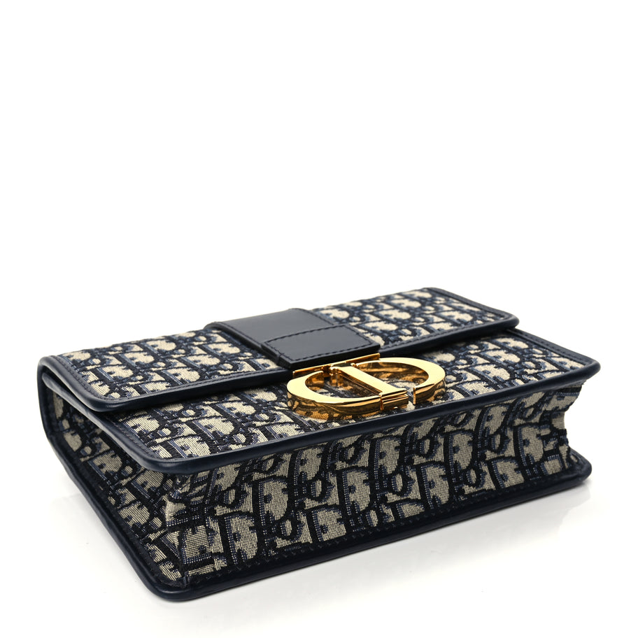 Christian Dior Oblique 30 Montaigne Flap Bag Blue Image 3
