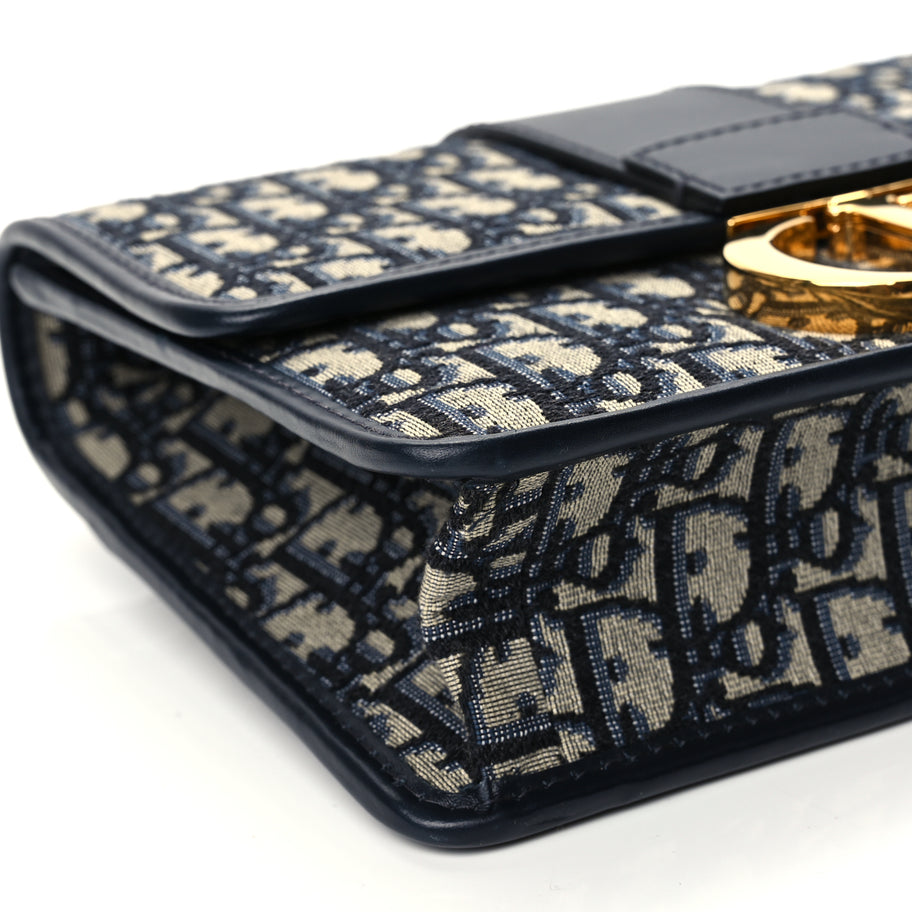 Christian Dior Oblique 30 Montaigne Flap Bag Blue Image 8