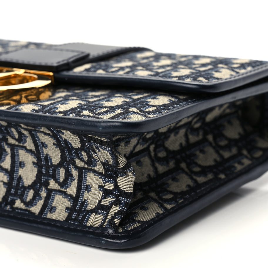 Christian Dior Oblique 30 Montaigne Flap Bag Blue Image 9