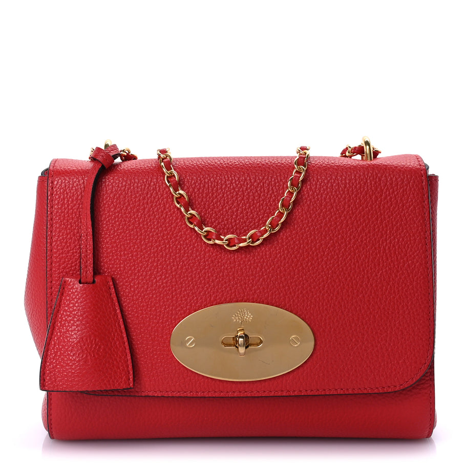 Mulberry Small Classic Grain Calfskin Small Lily Ruby Red Image 1