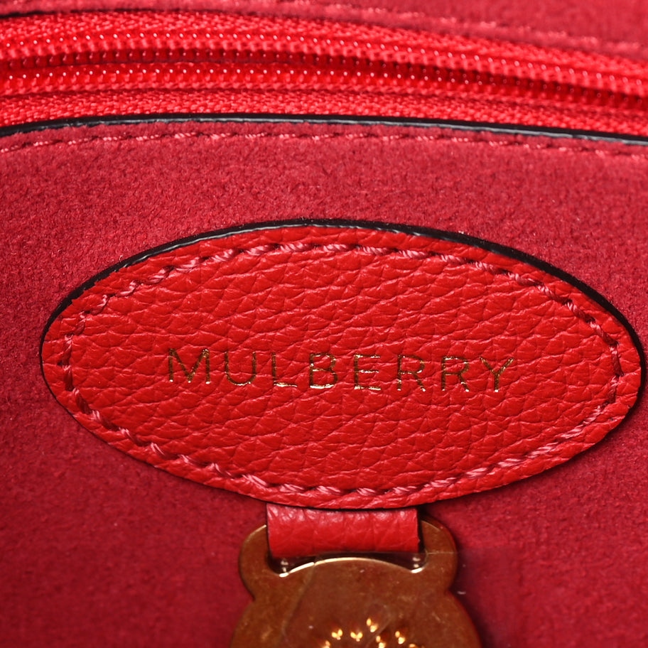 Mulberry Small Classic Grain Calfskin Small Lily Ruby Red Image 5