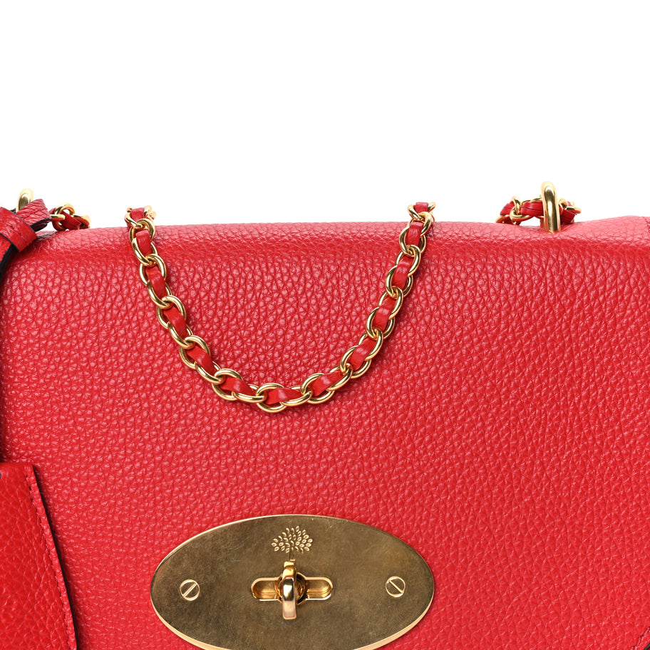Mulberry Small Classic Grain Calfskin Small Lily Ruby Red Image 6