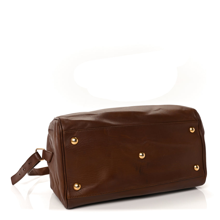 Saint Laurent Calfskin Classic Duffle 6 Havane Image 3