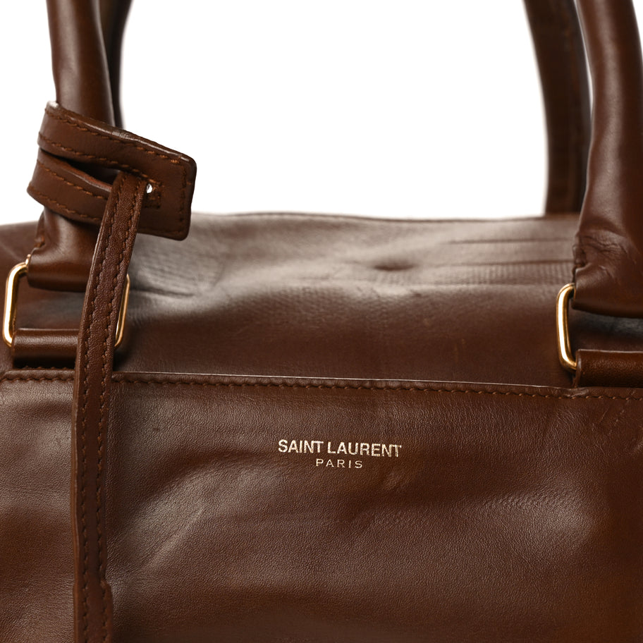 Saint Laurent Calfskin Classic Duffle 6 Havane Image 6