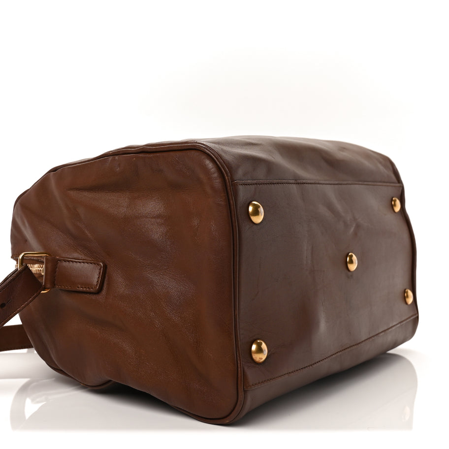 Saint Laurent Calfskin Classic Duffle 6 Havane Image 7