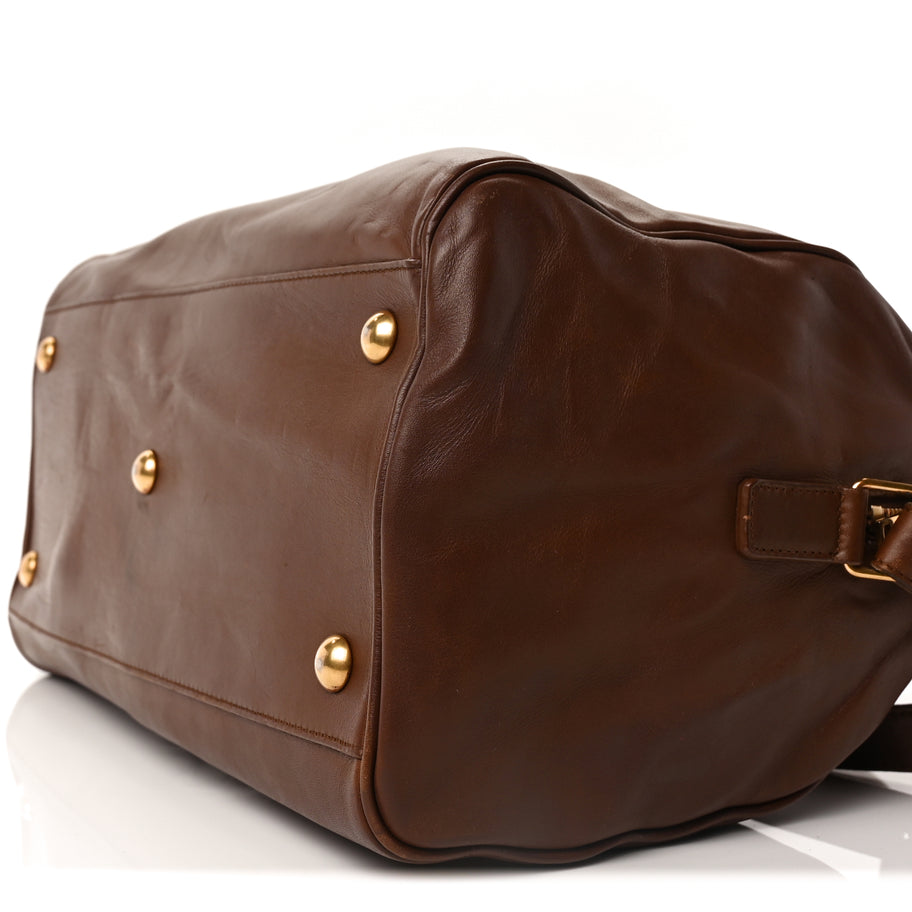 Saint Laurent Calfskin Classic Duffle 6 Havane Image 8