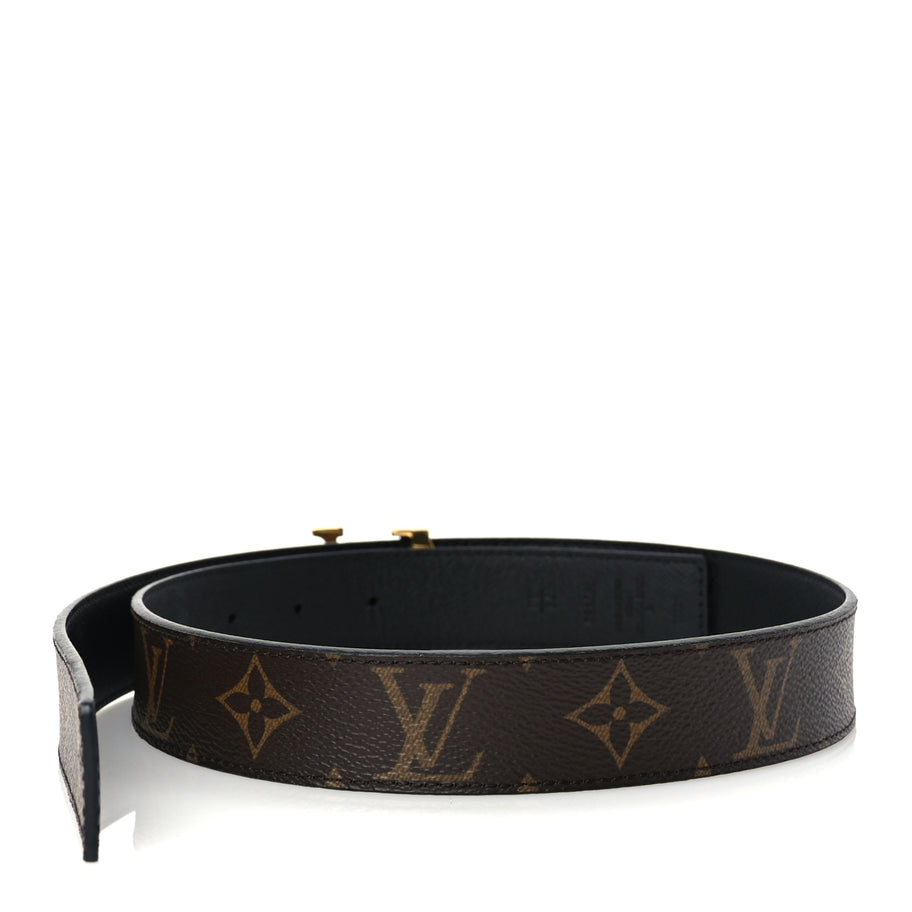 Louis Vuitton Calfskin Monogram 30mm LV Iconic Reversible Belt 75 30 Black Image 2