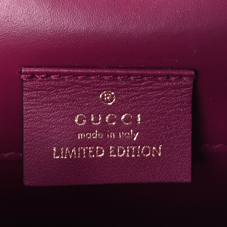 Gucci Snakeskin Web Super Mini Sylvie Chain Shoulder Bag Purple Image 5