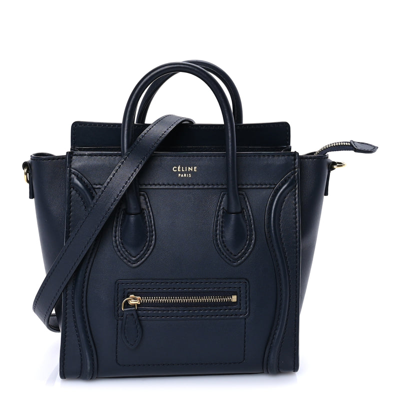  Celine Smooth Calfskin Nano Luggage Ink