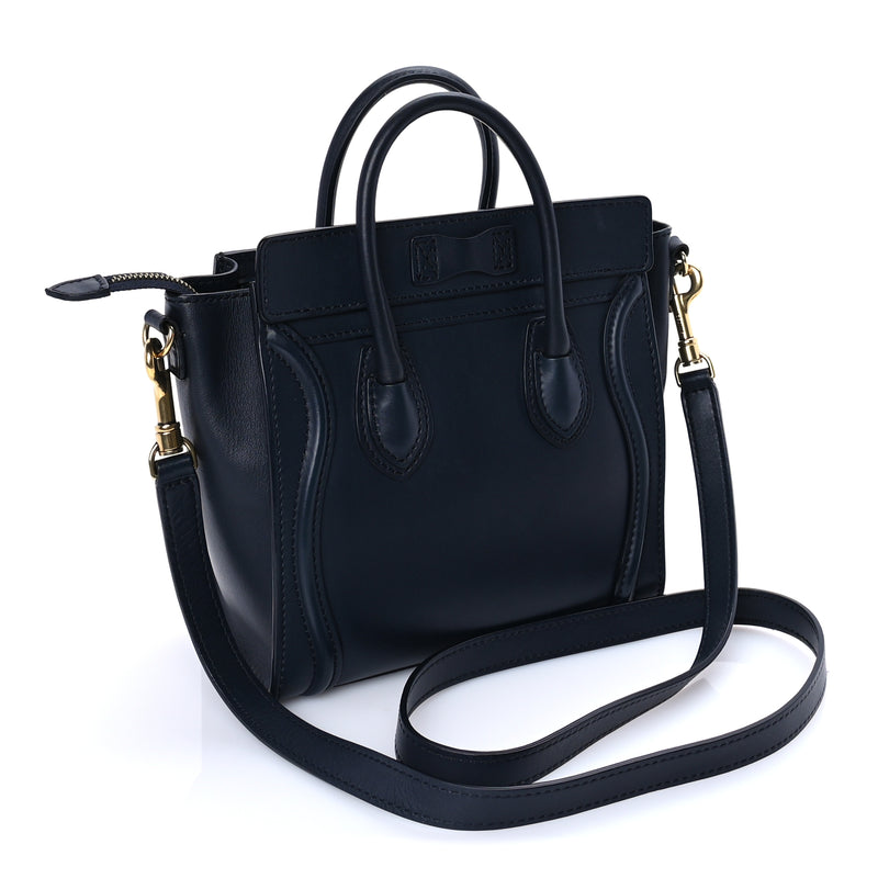  Celine Smooth Calfskin Nano Luggage Ink
