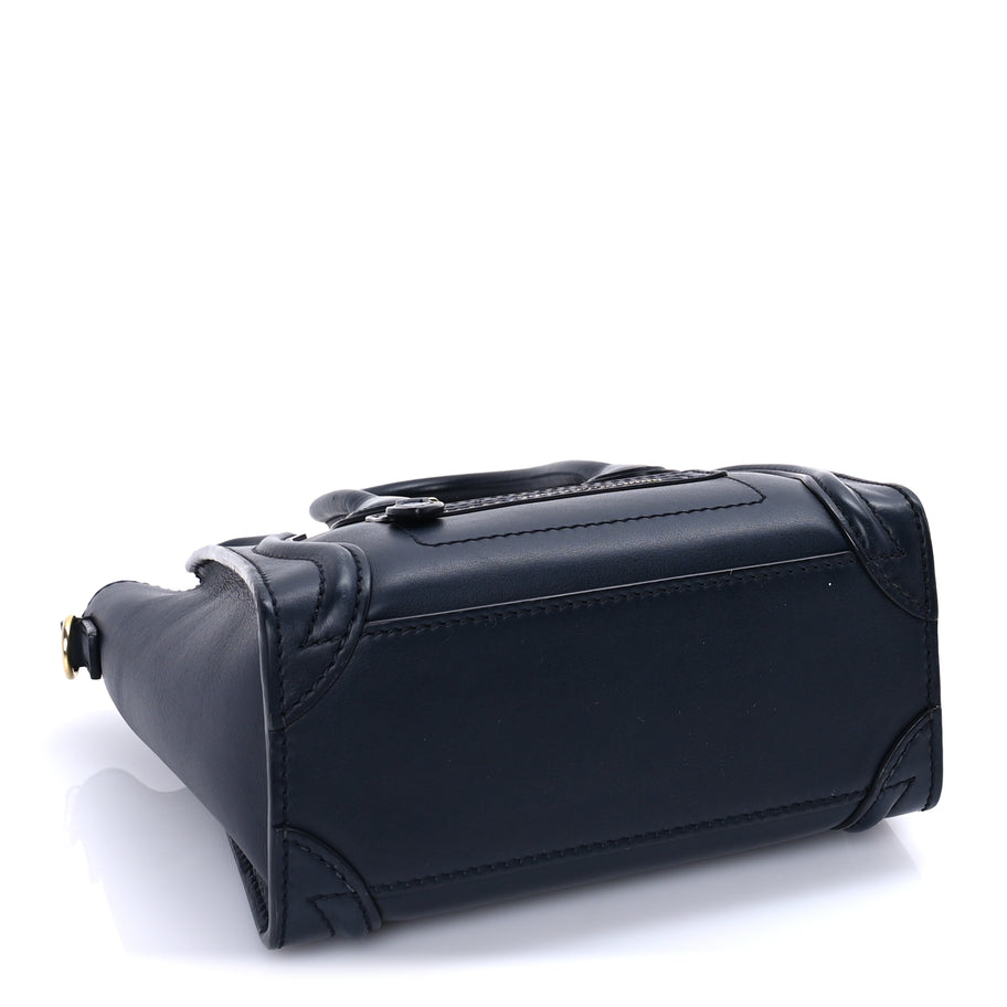 Celine Smooth Calfskin Nano Luggage Ink Image 3