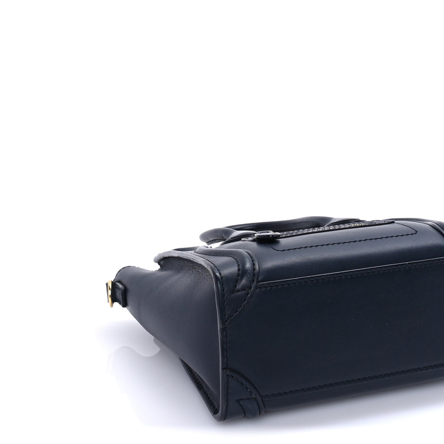 Celine Smooth Calfskin Nano Luggage Ink Image 7