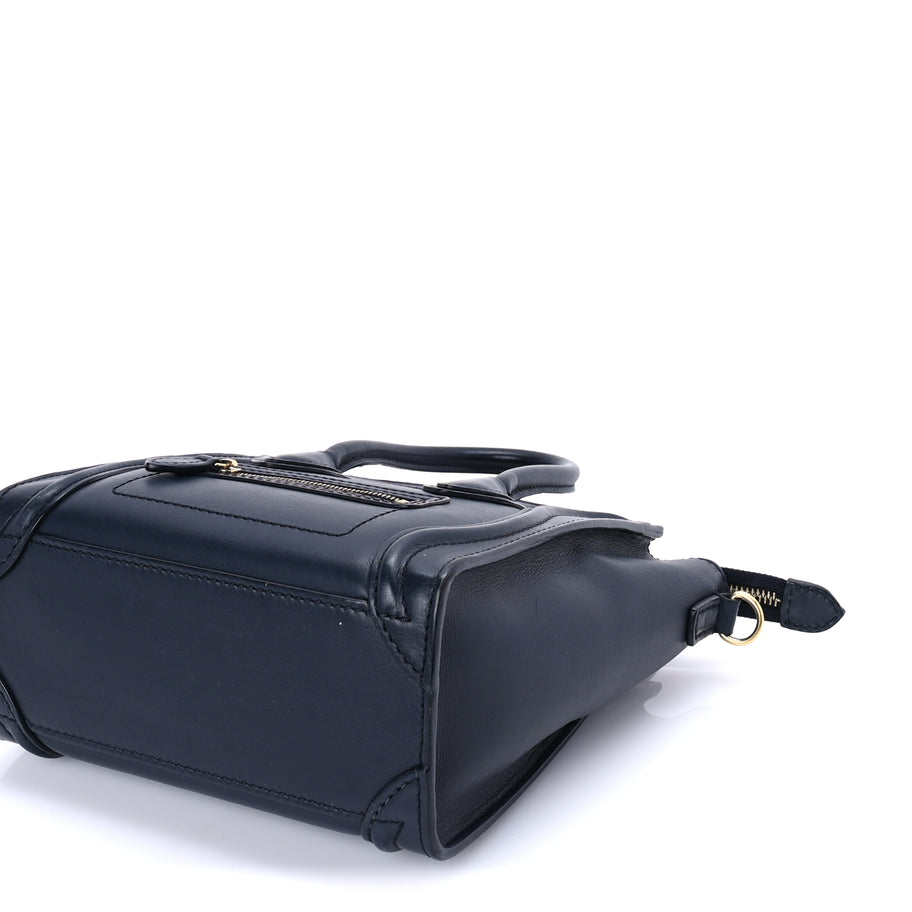 Celine Smooth Calfskin Nano Luggage Ink Image 8