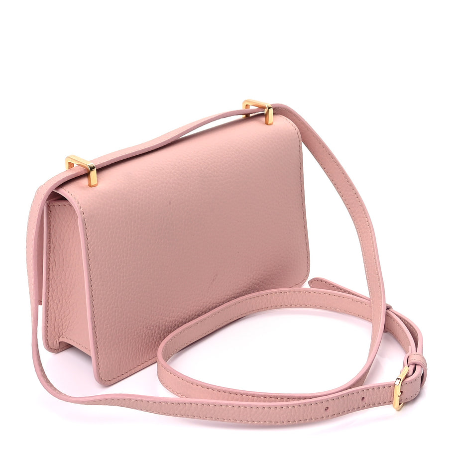 Burberry Grained Calfskin Mini TB Elongated Bag Dusty Pink Image 2
