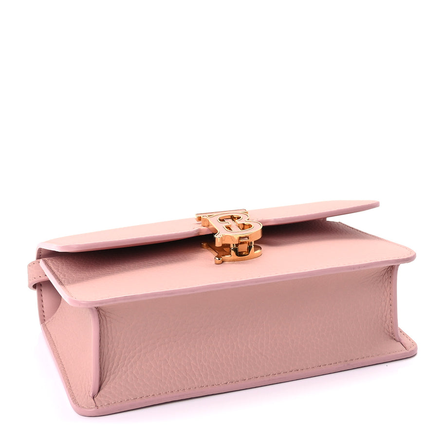 Burberry Grained Calfskin Mini TB Elongated Bag Dusty Pink Image 3