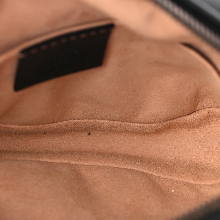 Gucci Calfskin Matelasse GG Marmont Belt Bag 85 Black Image 4