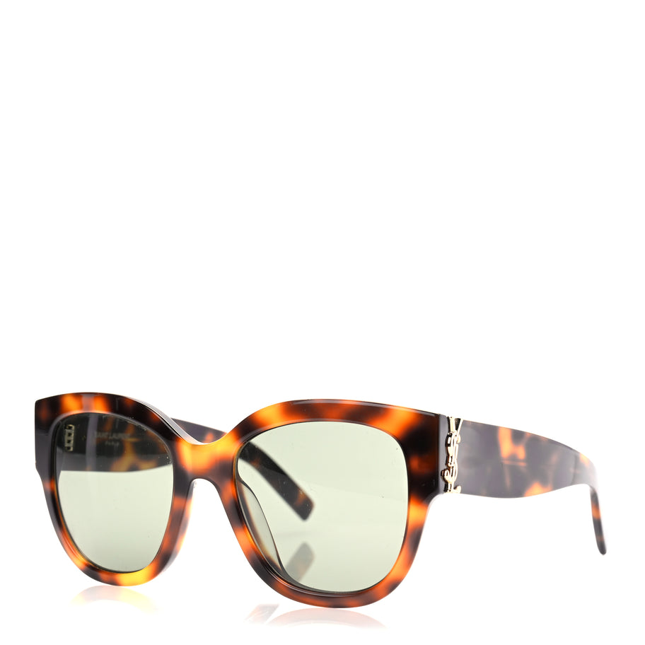 Saint Laurent Acetate Oversized Sunglasses SL M95 F Tortoise Image 1