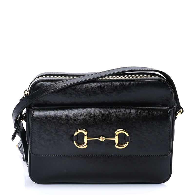  Gucci Azalea Calfskin Small Horsebit 1955 Shoulder Bag  Black