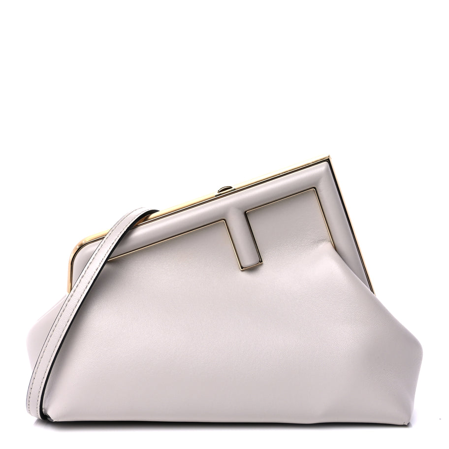 Fendi Shiny Nappa Small Fendi First  Ghiaia Image 1