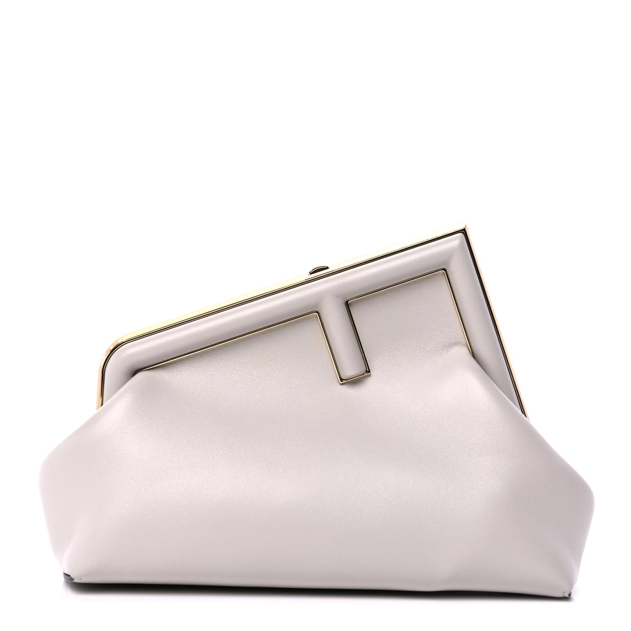 Fendi Shiny Nappa Small Fendi First  Ghiaia Image 2