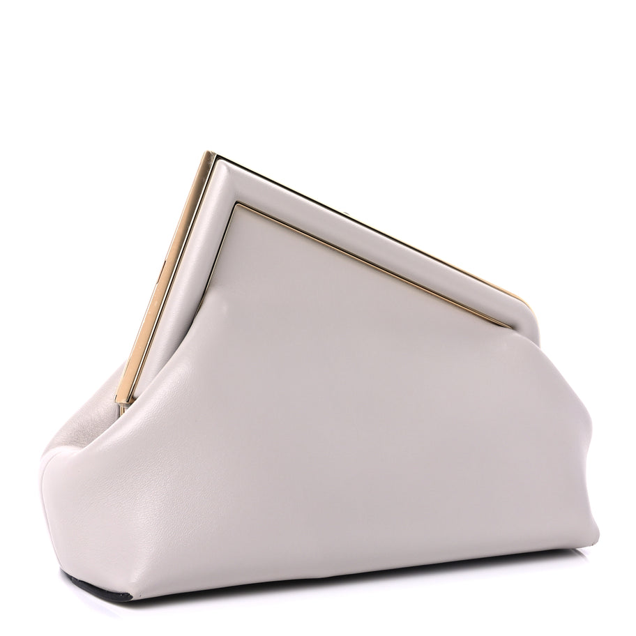 Fendi Shiny Nappa Small Fendi First  Ghiaia Image 3