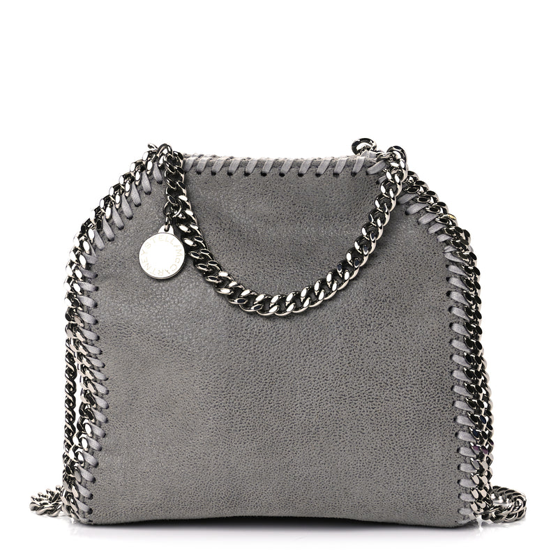  Stella McCartney Shaggy Deer Tiny Falabella Tote Grey