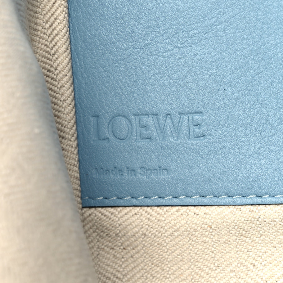 Loewe Calfskin Large Hammock Shoulder Bag Aqua Light Blue Stone Image 5