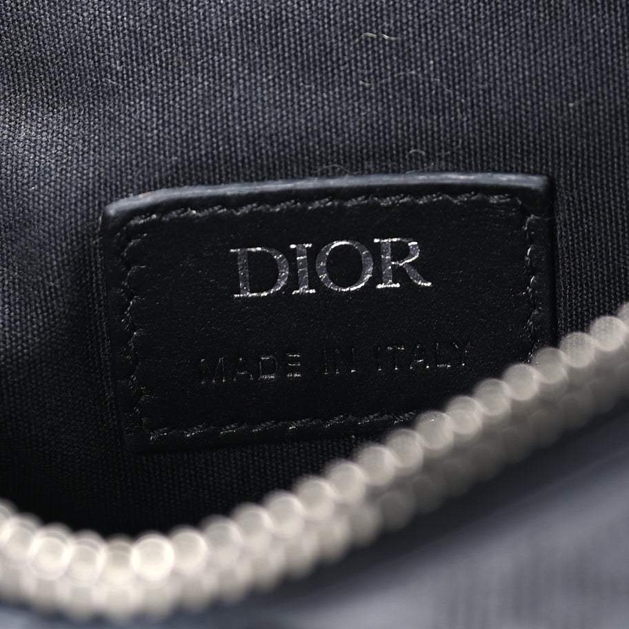 Christian Dior Calfskin Perforated Oblique Galaxy Mens Saddle Bag  Black Image 5