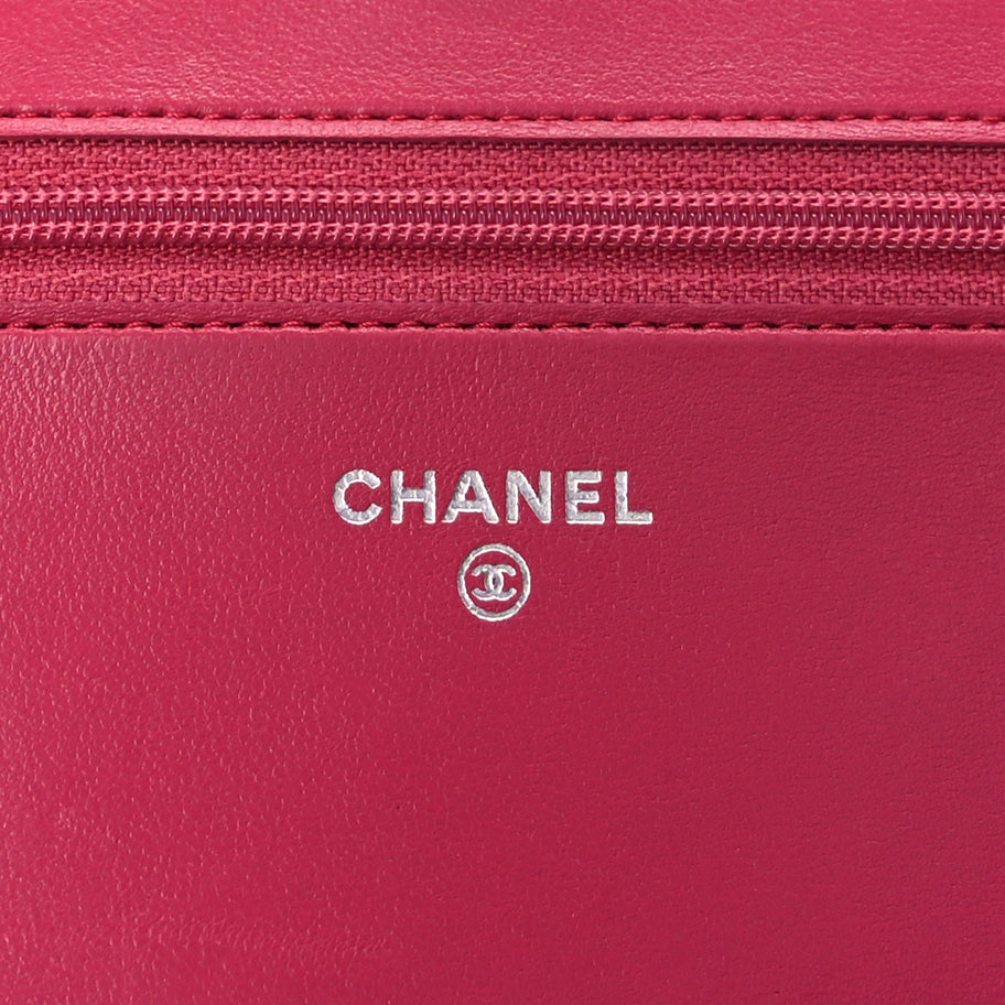 Chanel Lambskin Quilted Boy Wallet On Chain WOC  Pink Image 5