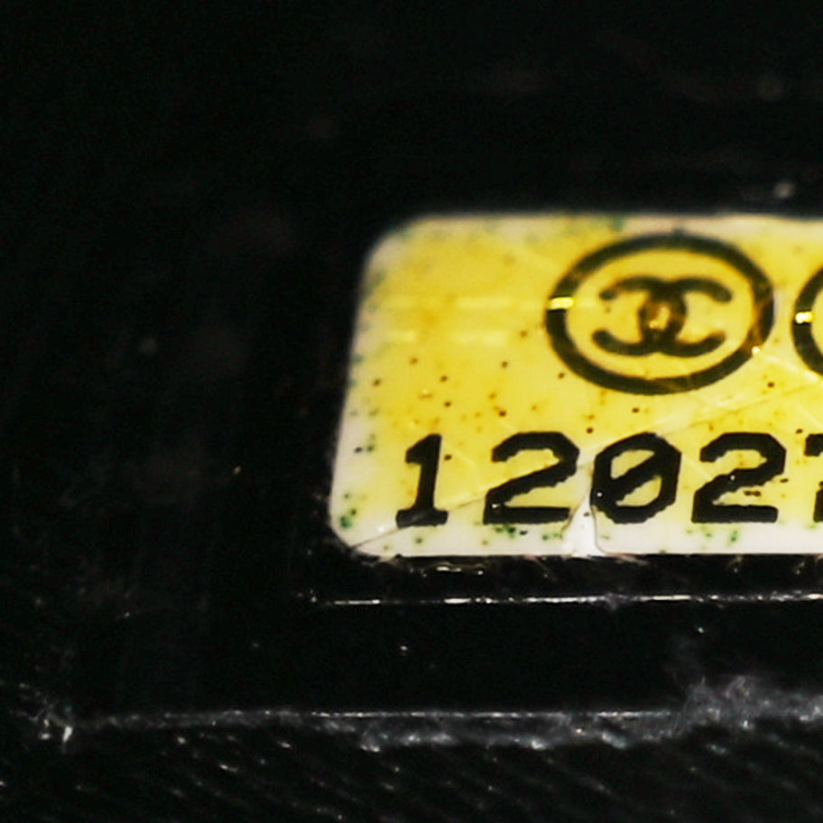 Chanel Crackled Patent Calfskin Puzzle Reissue Wallet On Chain WOC Black Image 6