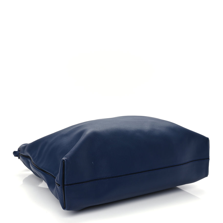 Loewe Calfskin Small Flamenco Knot Hobo Navy Image 3